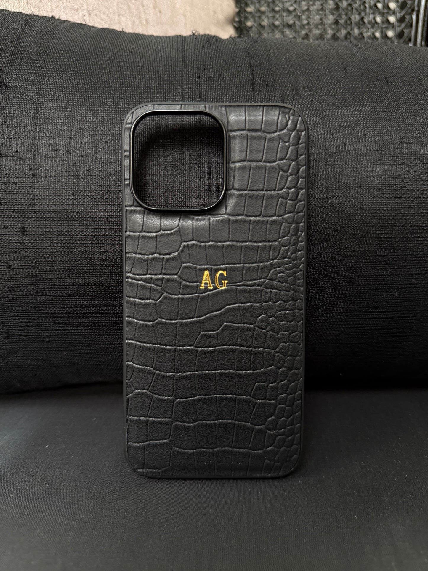 Personalised Croc Leather Case