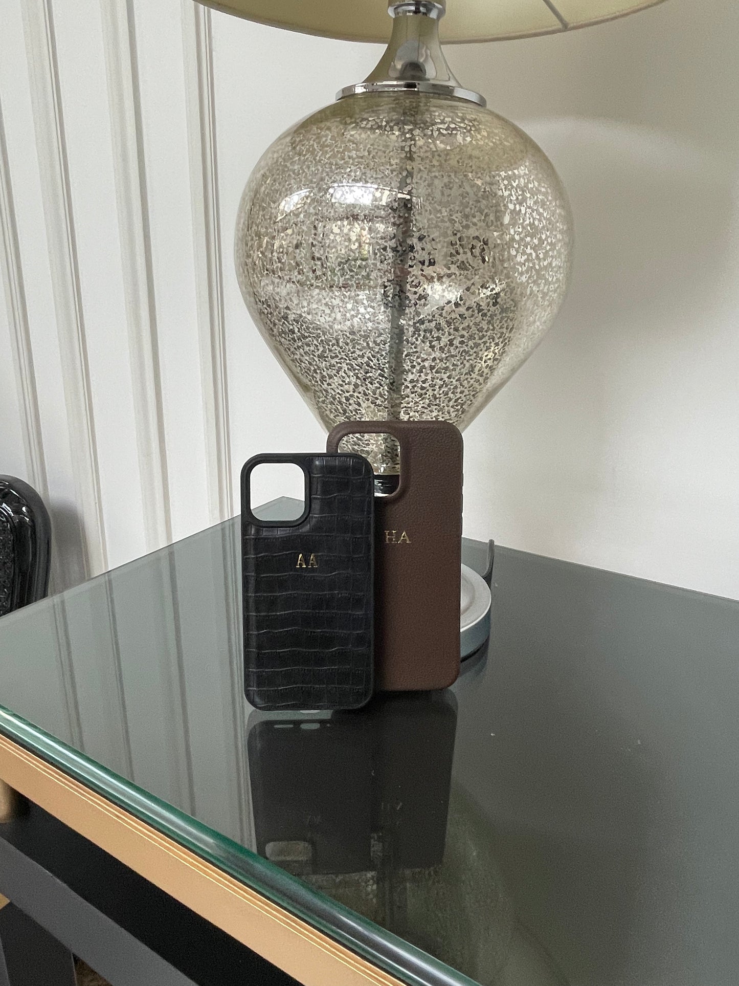 Personalised Lumea Brown Pebble Leather Case