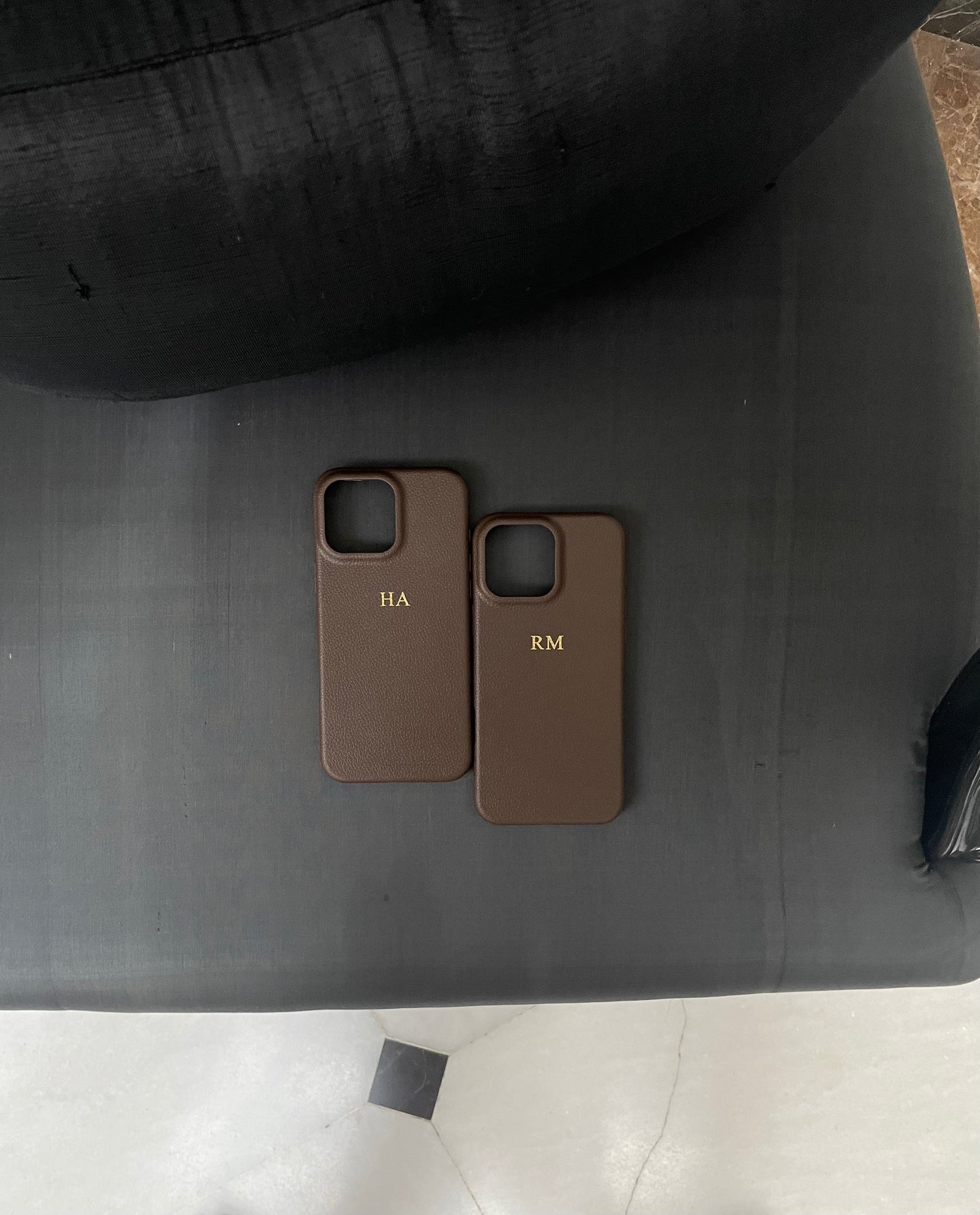 Personalised Lumea Brown Pebble Leather Case