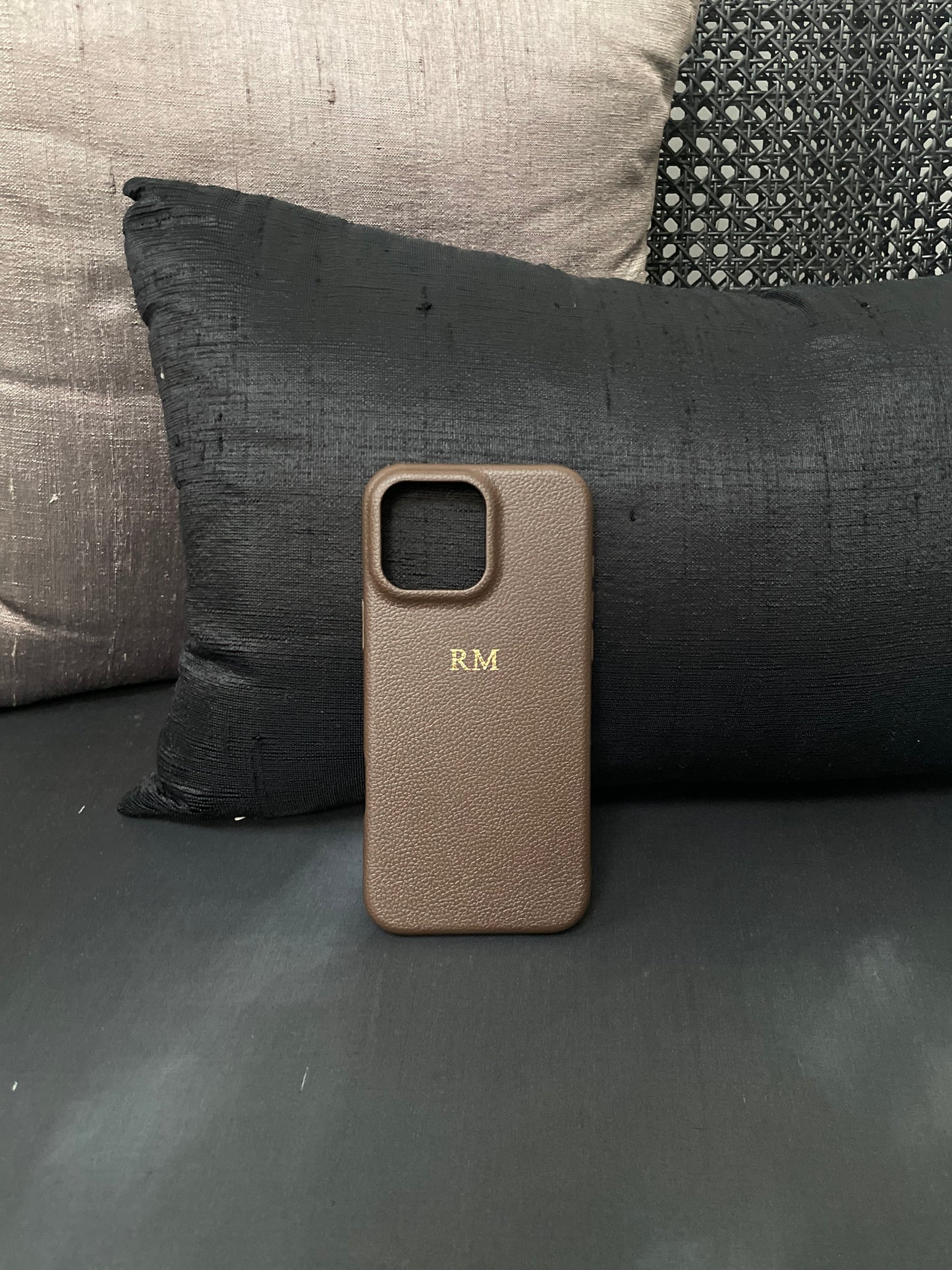 Personalised Lumea Brown Pebble Leather Case